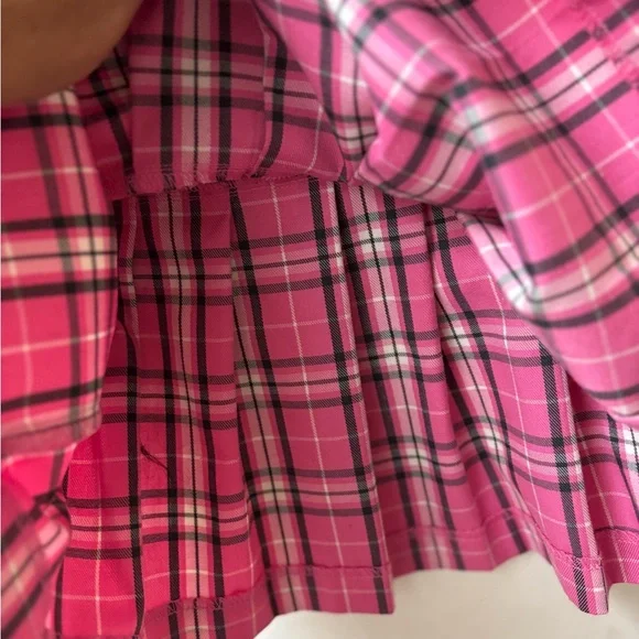 H&M Pink and Black Plaid Skirt - Picture 3 of 6